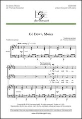 Go Down, Moses Unison/Two-Part choral sheet music cover